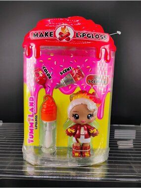 YummiLand Make Your Lip Gloss "Amber Cinnamon" Doll Set